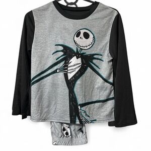 Disney The Nightmare Before Christmas Black and Gray Kids Pajama Set NWT Size 8